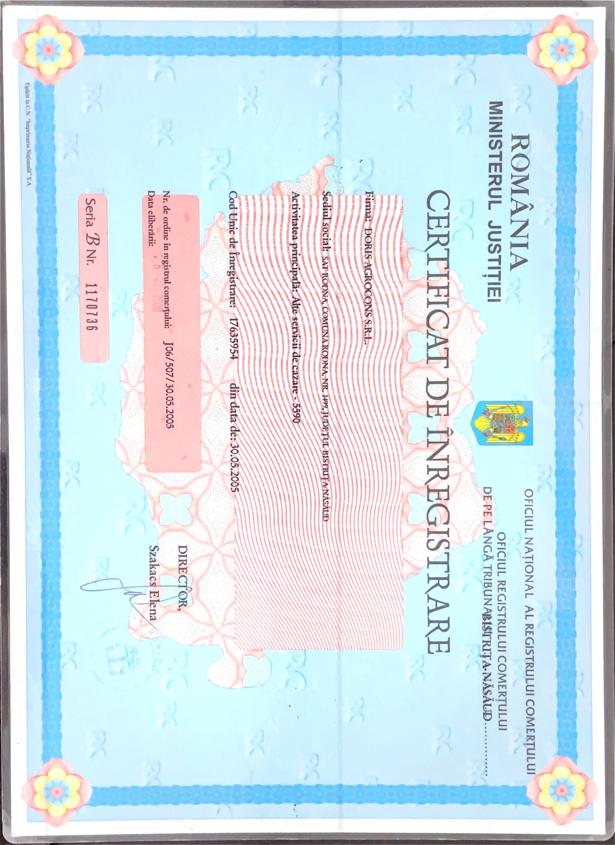 Certif Inreg